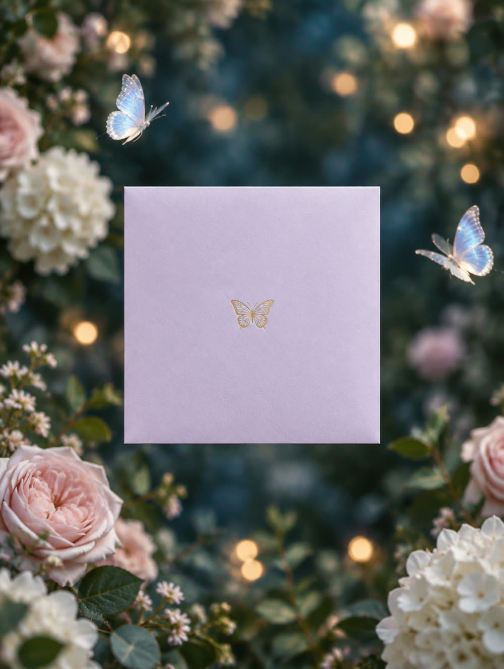 Reverso del sobre de invitación HUHU Team